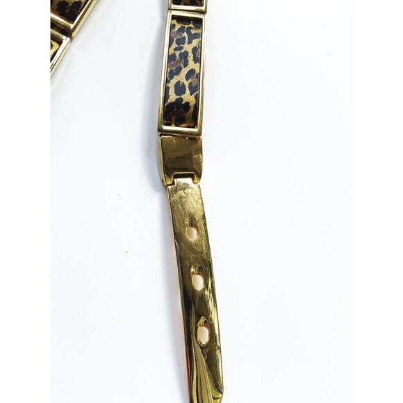 Womens Simulated Leather & Steel Animal Print Size M - Picture 3 of 5